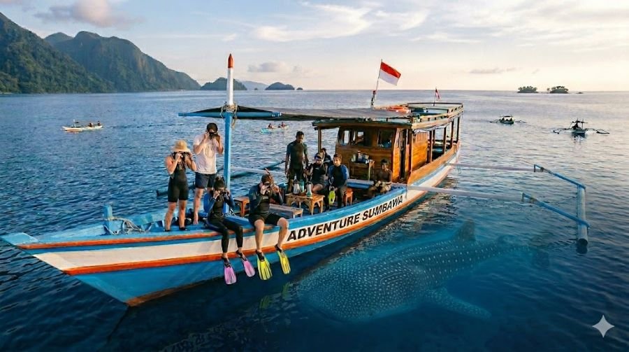 Labuhan Jambu whale shark boat tour