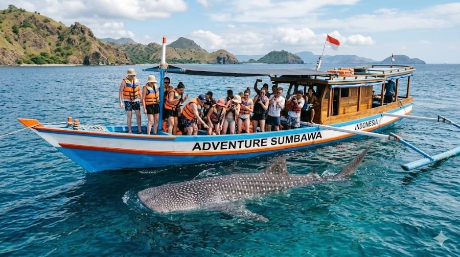 Labuhan Jambu whale shark boat tour