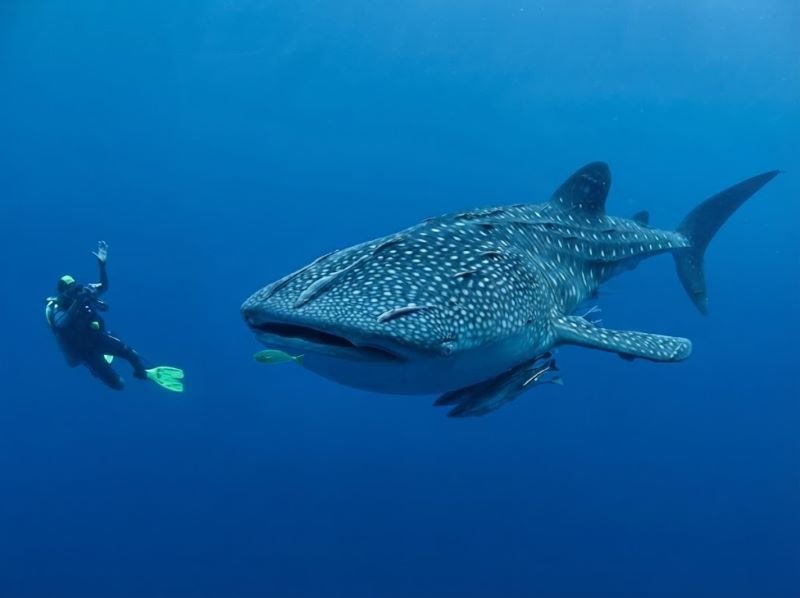 Labuhan Jambu whale shark freediving