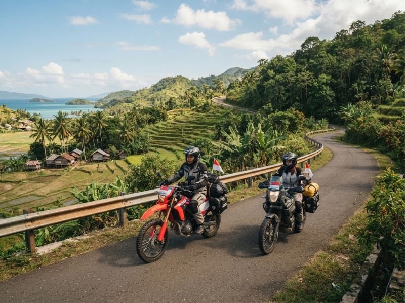 Responsible motorbike travel through rural Sumbawa