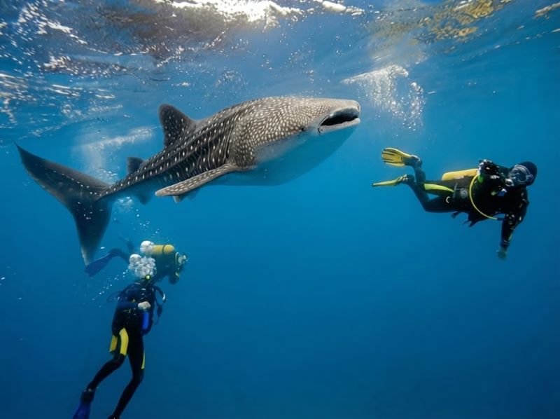 Saleh Bay whale shark diving