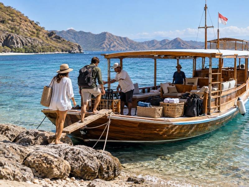 private boat tour preparation along the Sumbawa coast