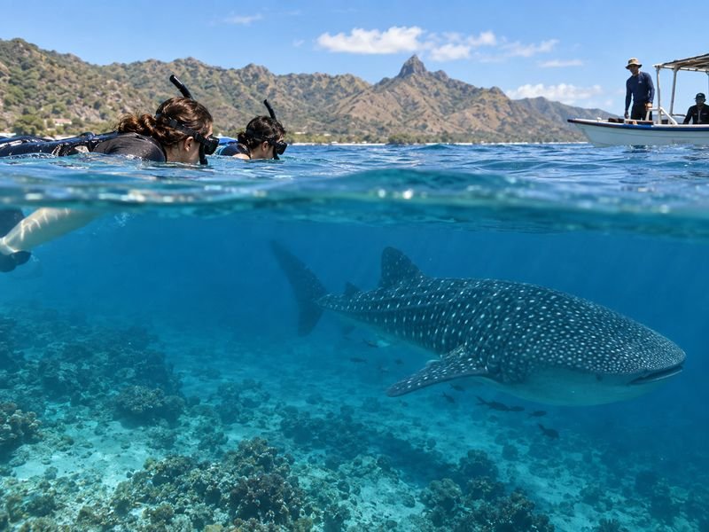 whale shark snorkeling trip planning in Saleh Bay