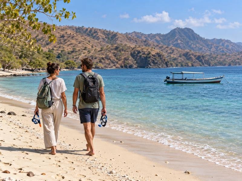 Beach after the whale shark tour