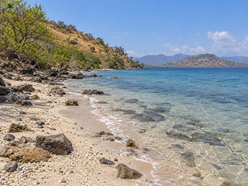 Rakit Island shoreline in Saleh Bay