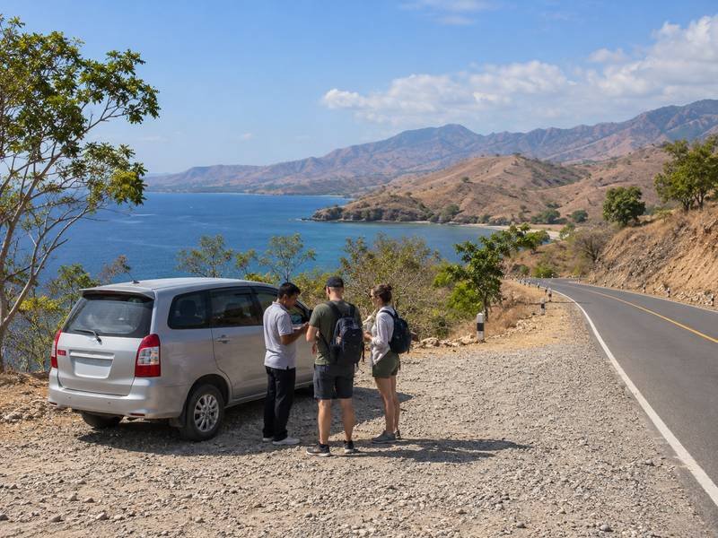 overland journey to the boat departure point in Sumbawa